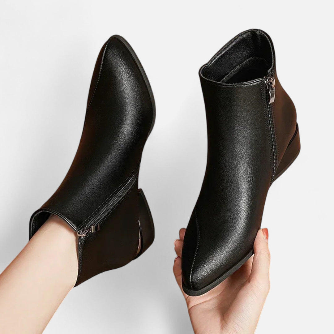 Amabel | Women’s Classic Chunky Low Heel Ankle Boots