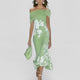 Rhonda | Women's Elegant Off Shoulder Floral Midi Dress