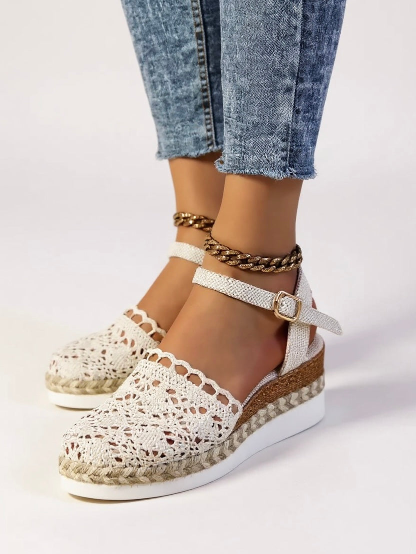 Calanthe | Women's Crochet Platform Espadrille Sandals
