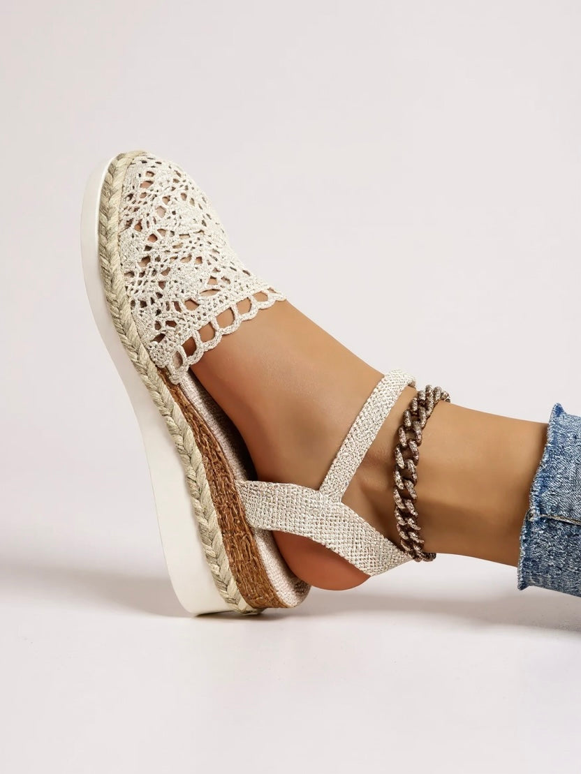 Calanthe | Women's Crochet Platform Espadrille Sandals