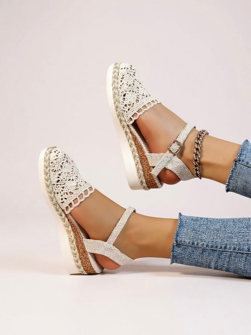 Calanthe | Women's Crochet Platform Espadrille Sandals
