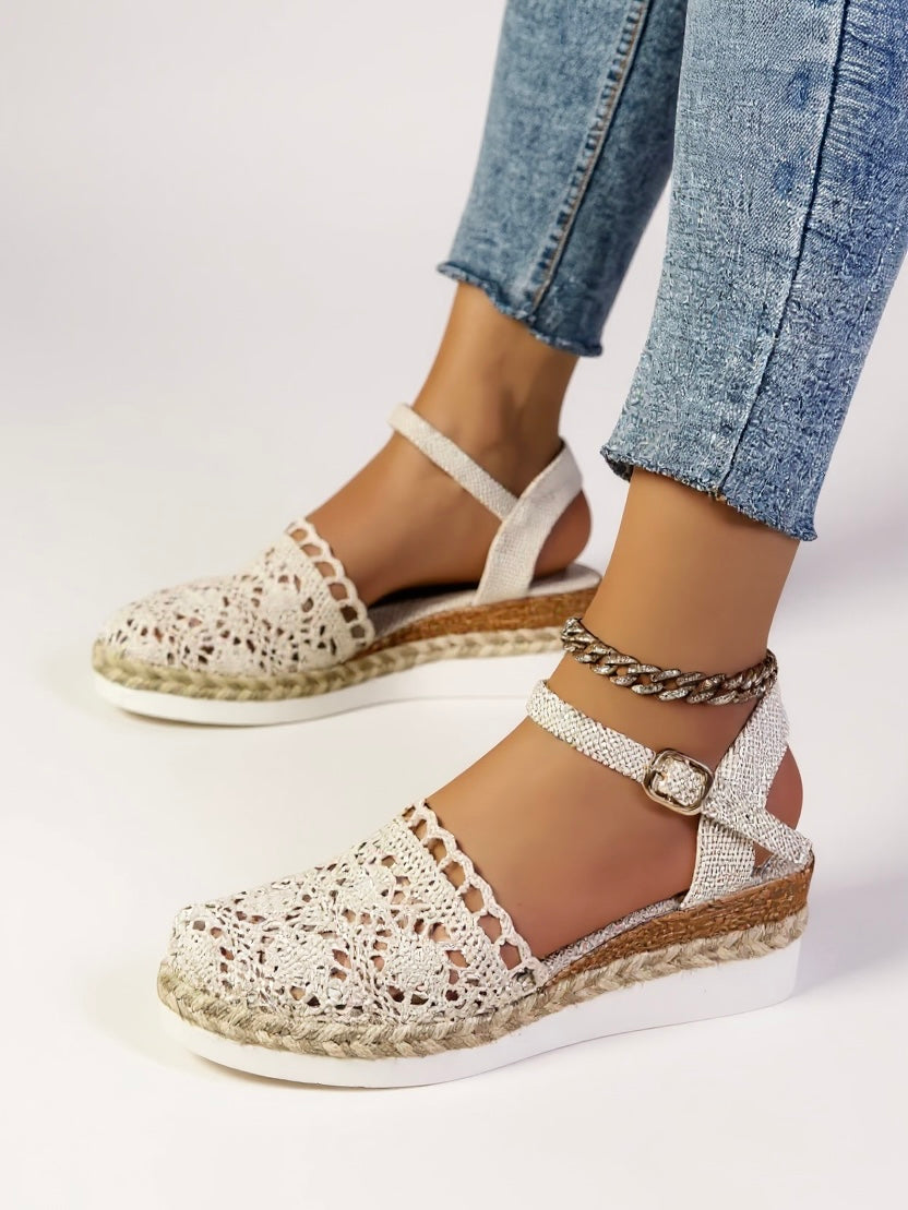 Calanthe | Women's Crochet Platform Espadrille Sandals