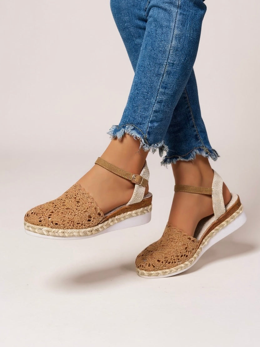 Calanthe | Women's Crochet Platform Espadrille Sandals