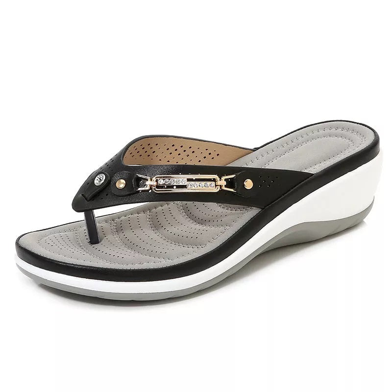 Ginette | Women's Arch Support Toe-Post Wedge Sandals