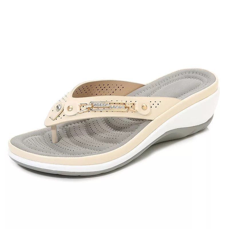 Ginette | Women's Arch Support Toe-Post Wedge Sandals