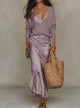 Albina | Women's Satin Slip Midi Dress