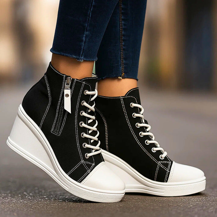 Jade | Women's Lace-Up Platform Wedge Sneakers