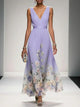 Undine | Women's Floral V-Neck Maxi Dress - image 5