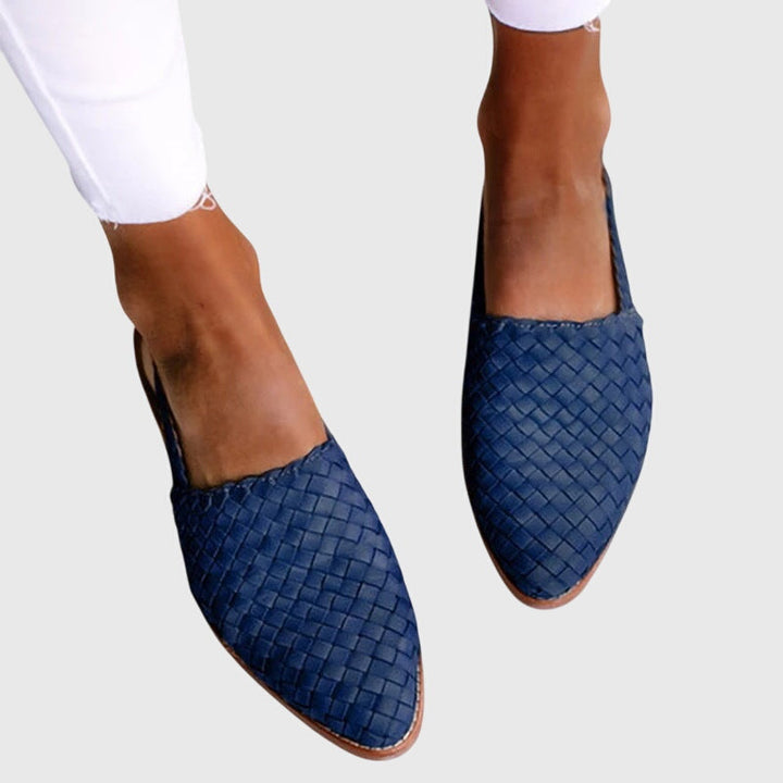 Bettany | Women's Orthopaedic Woven Slingback Flats with Adjustable Strap for Summer