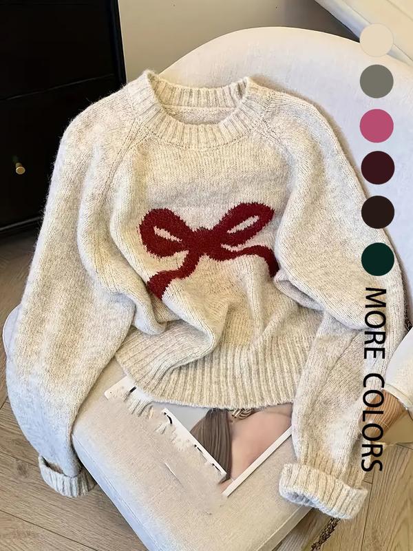 Yolanda | Women's Elegant Bow Knit Sweater for Autumn & Winter