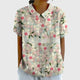 Jenna | Women's Relaxed-Fit Short-Sleeve Blouse with Floral Print
