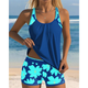Juliet | Women's Printed Tankini Set with Racerback and Swim Shorts - image 3