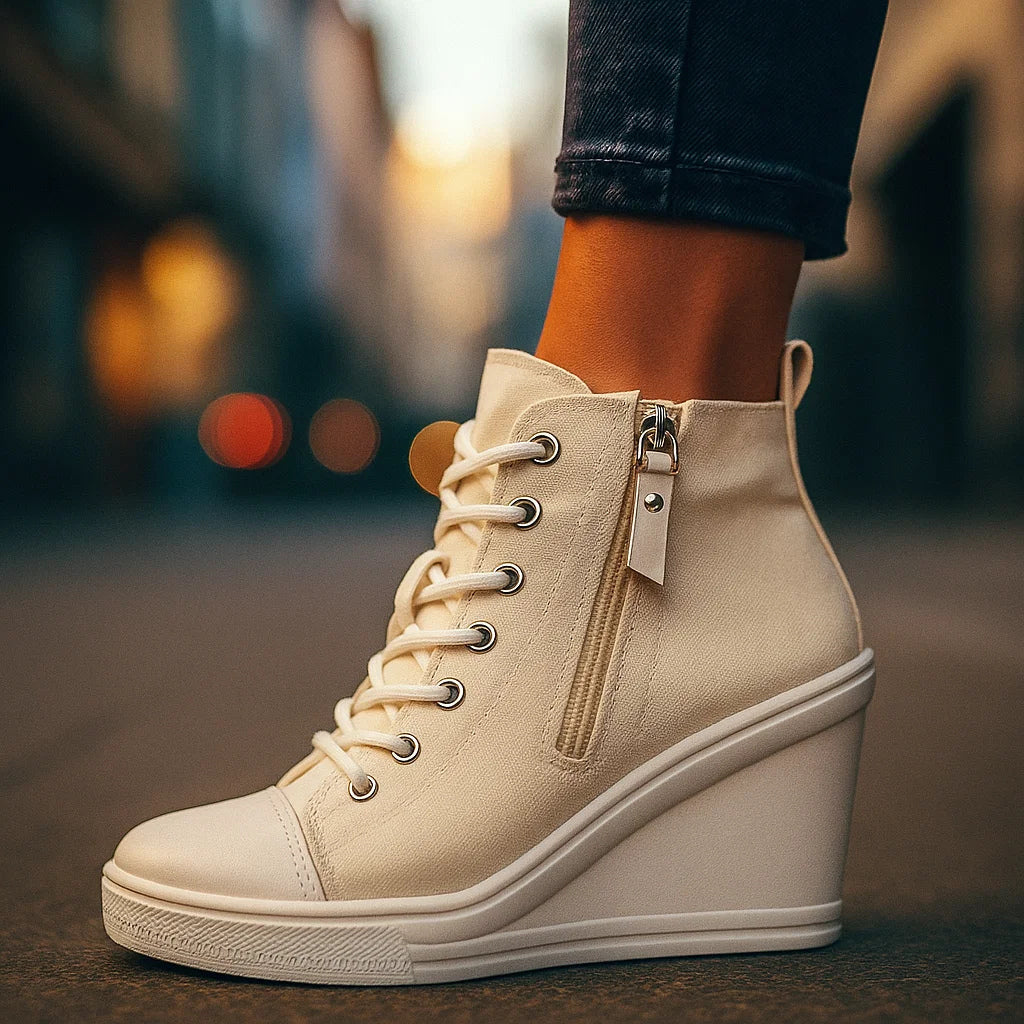 Jade | Women's Lace-Up Platform Wedge Sneakers