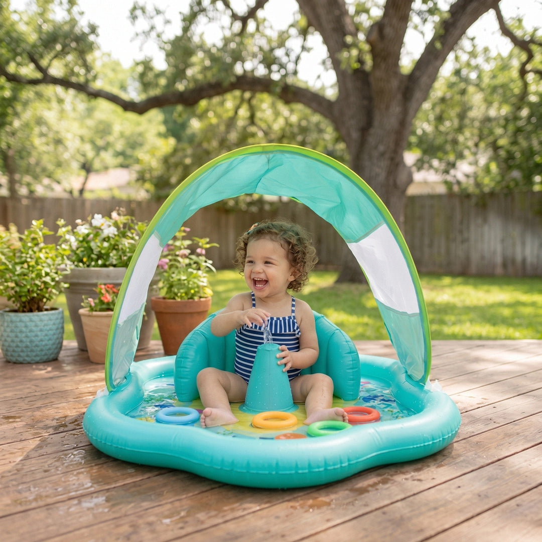 Bramble | Baby Water Play Mat with Inflatable Pool and Protective Canopy - image 4