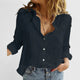 Sabine | Women's Relaxed Cotton-Linen Button-Down Blouse with Lapel Collar