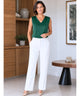 Florence | Women's Satin V-Neck Tank Top Elegant & Dressy