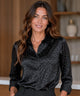 Caroline | Women's Long Sleeve Satin Animal Print Blouse
