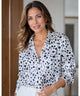 Solange | Women's Silk Long Sleeve Blouse with Classic Collar