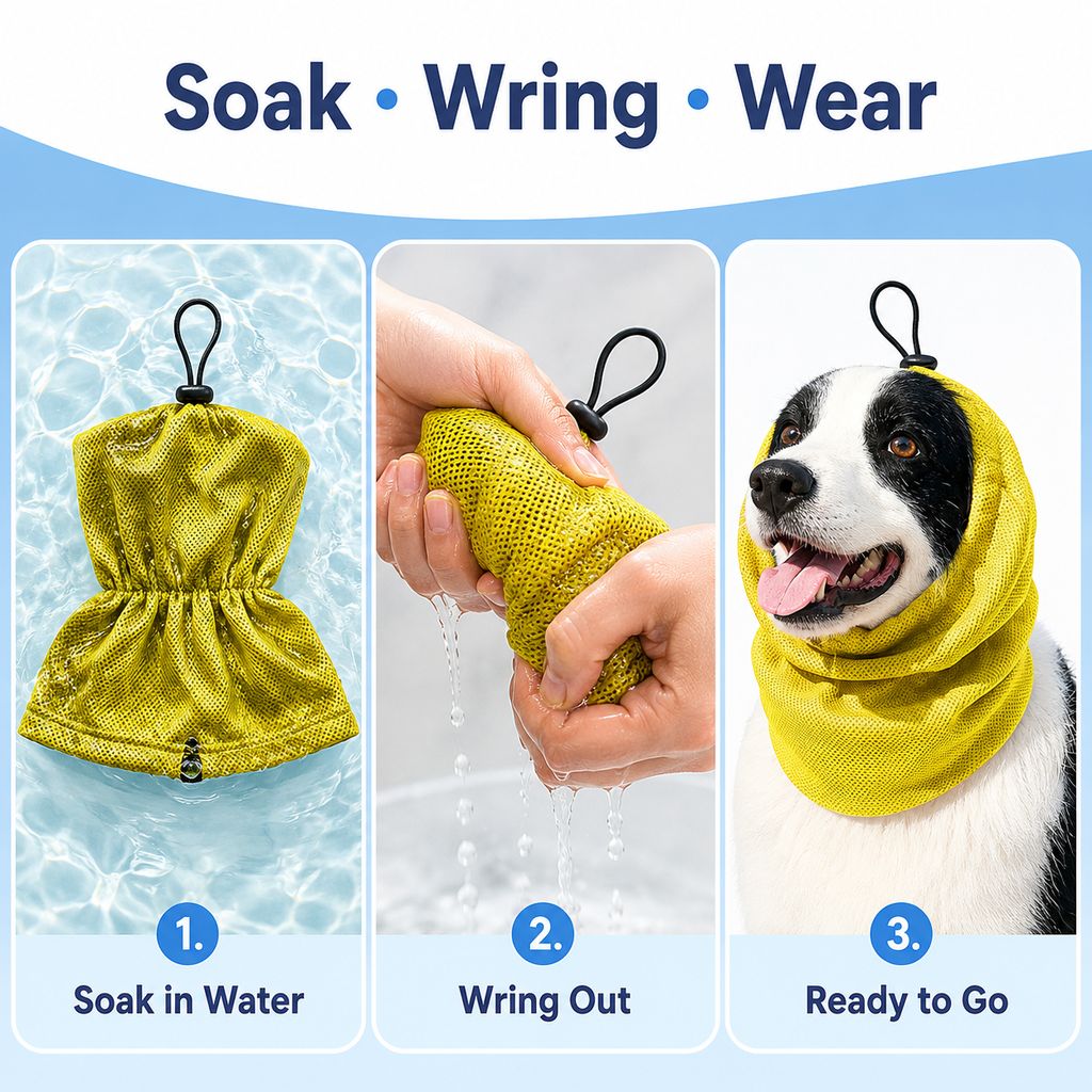 Dimitra | Water-Activated Dog Cooling Snood for Summer Walks - image 5