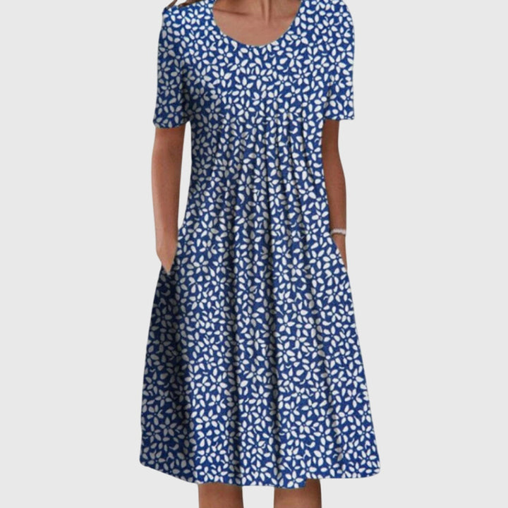 Scarlett | Women's Elegant Round Neck Printed Dress