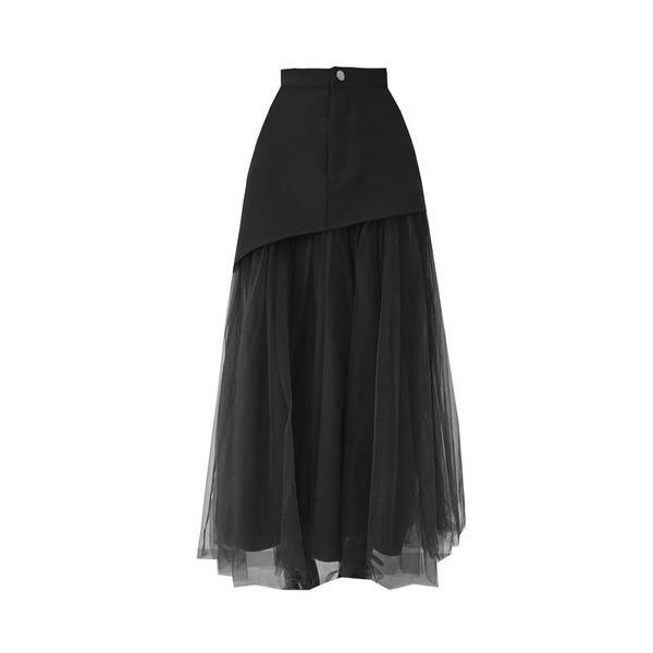 Jolie | Women's Mesh Patchwork Midi Skirt
