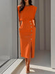 Lodovica | Women's Button-Front Split Midi Dress - image 9