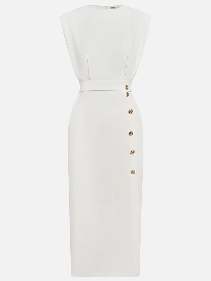 Lodovica | Women's Button-Front Split Midi Dress - image 12