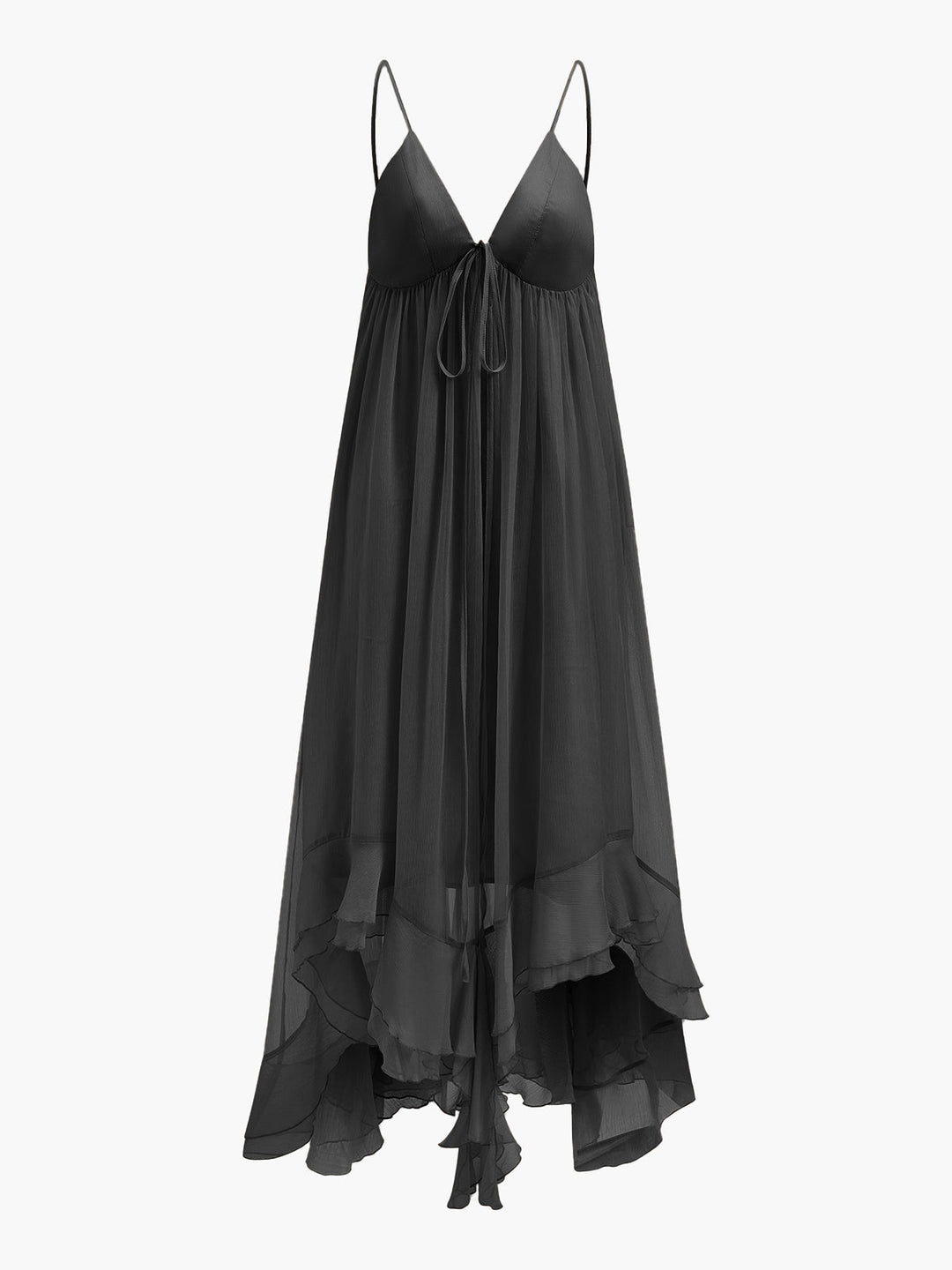 Norah | Women's Chiffon Layered Dress with Cloak