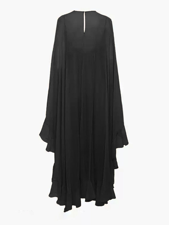 Norah | Women's Chiffon Layered Dress with Cloak