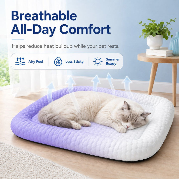 Alkmini | Cool-Touch Gradient Pet Cooling Bed for Summer Naps - image 2