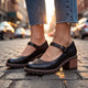 Valora | Women's Block Heel Brogue Mary Janes