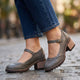 Valora | Women's Block Heel Brogue Mary Janes