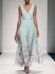 Undine | Women's Floral V-Neck Maxi Dress - image 9