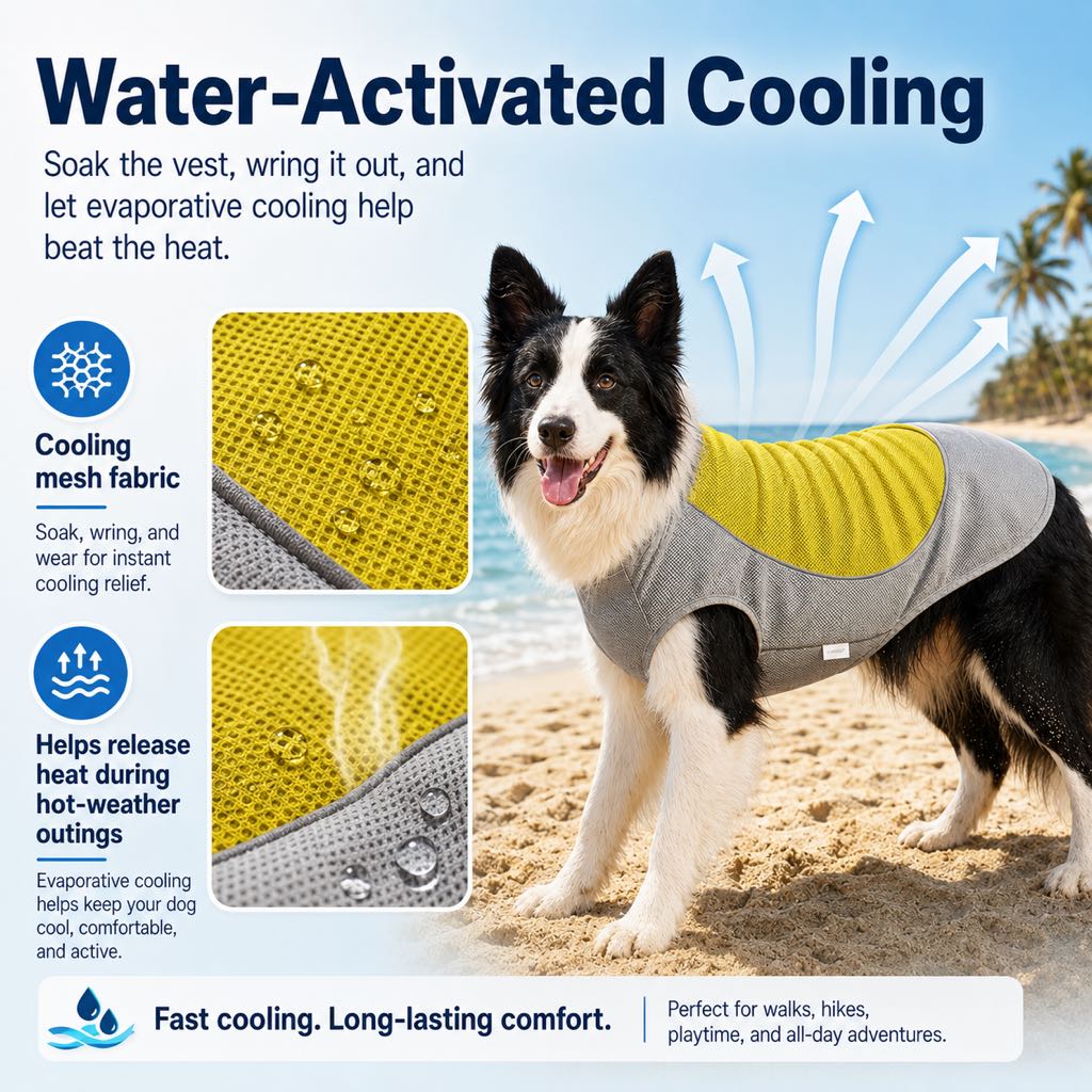 Ifigenia | Water-Activated Dog Cooling Vest for Summer Walks & Hikes - image 6