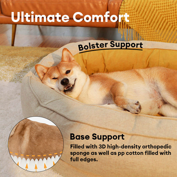 Pambula | Donut Dog Bed with Raised Bolster and Waterproof Liner - image 3