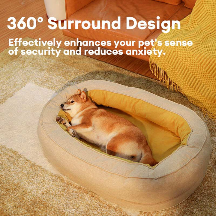 Pambula | Donut Dog Bed with Raised Bolster and Waterproof Liner - image 2