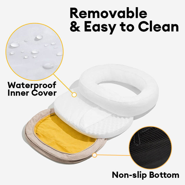Pambula | Donut Dog Bed with Raised Bolster and Waterproof Liner - image 4