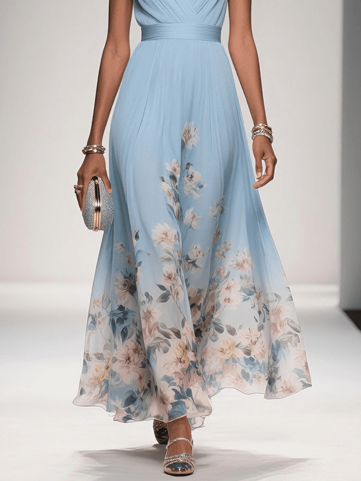 Undine | Women's Floral V-Neck Maxi Dress - image 3