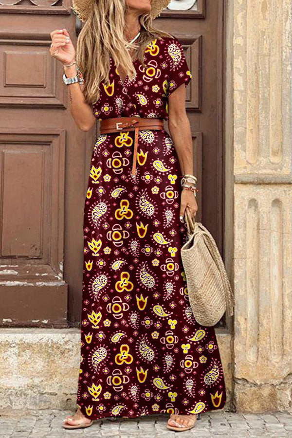 Isolina | Women's Sleeveless Bohemian Maxi Dress with Round Neck - image 3