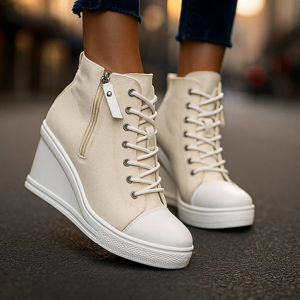 Jade | Women's Lace-Up Platform Wedge Sneakers