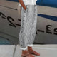 Kendall | Women's Lightweight Stripe Buttoned Trousers