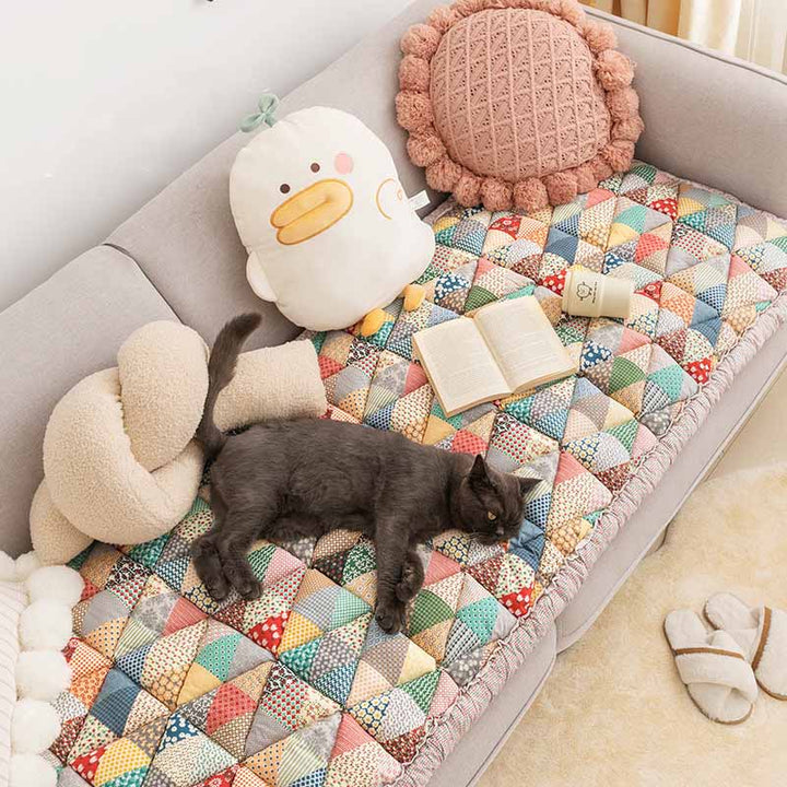 Blairgowrie | Floral Quilted Cotton Pet Couch Cover - image 5