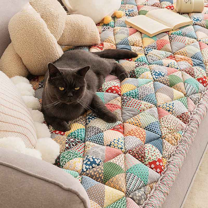 Blairgowrie | Floral Quilted Cotton Pet Couch Cover - image 6