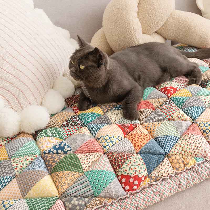 Werri | Floral Quilted Cotton Couch Cover - image 3