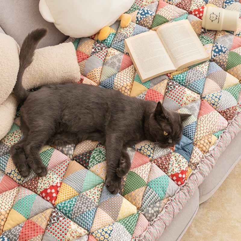 Werri | Floral Quilted Cotton Couch Cover - image 16