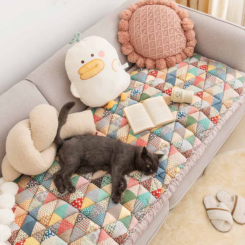 Werri | Floral Quilted Cotton Couch Cover - image 14
