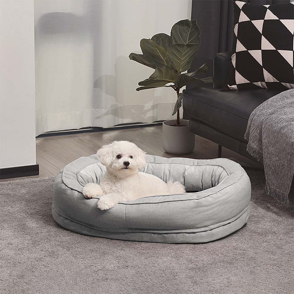 Pambula | Donut Dog Bed with Raised Bolster and Waterproof Liner - image 9
