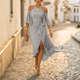 Angelica | Women's Off-Shoulder Midi Dress - image 1