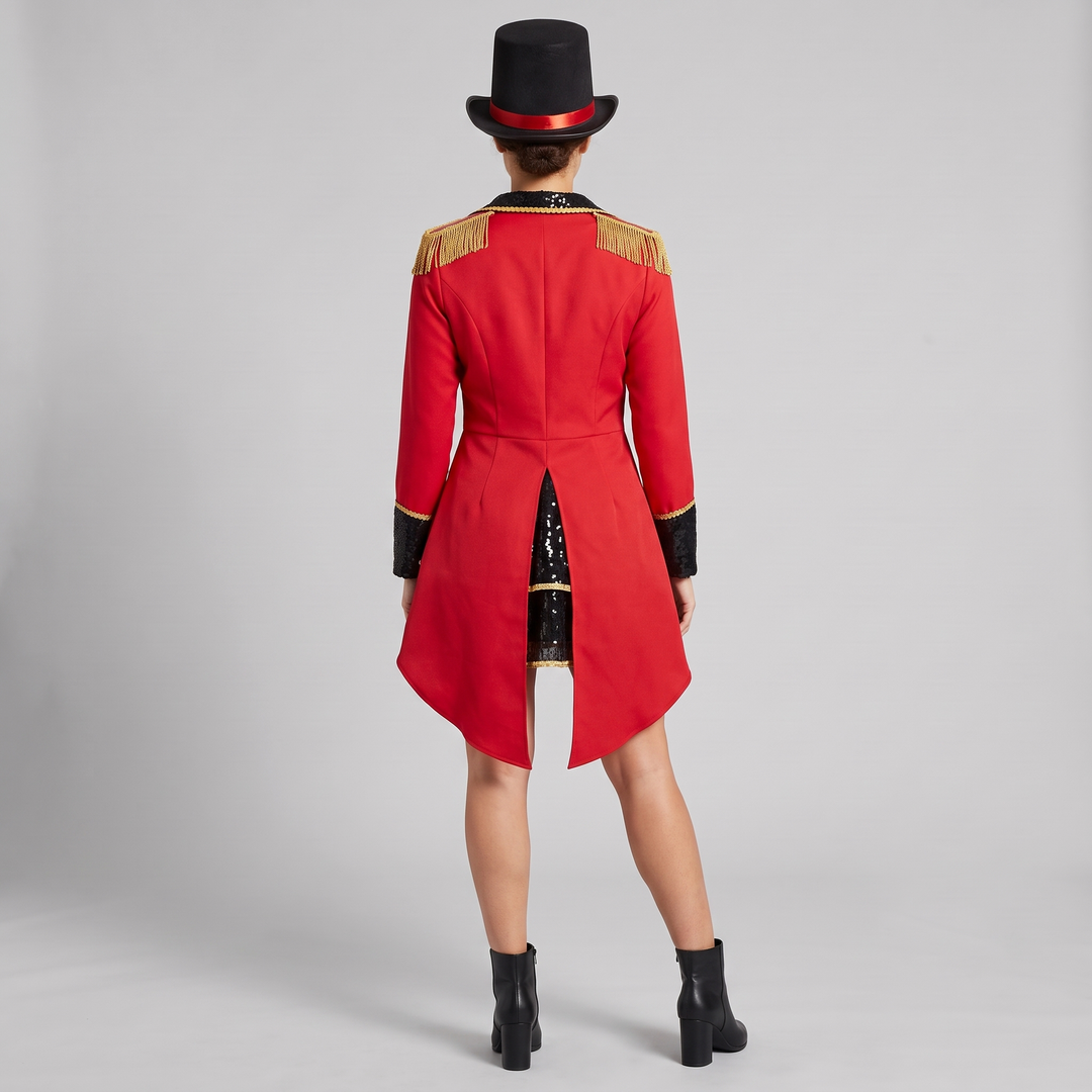 Rohese | Women's Red Sequin Ringmaster Costume Set with Matching Hat - image 2