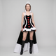 Melicent | Women's Queen of Hearts Mini Dress with Standing Ruffled Collar - image 1